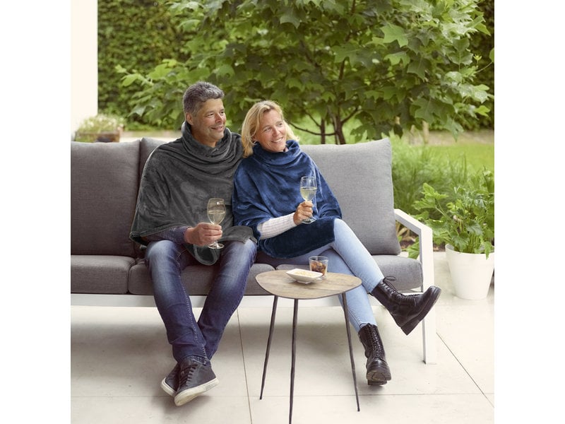 Moodit Poncho Fleece, Light Blue - 80 x 80 cm - Polyester