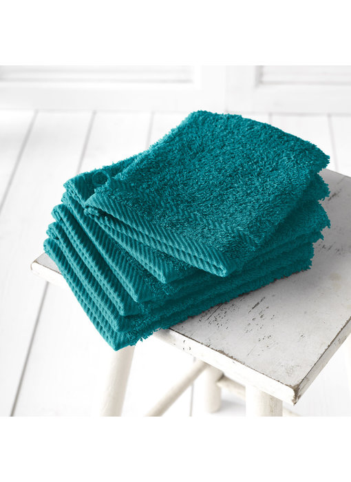 De Witte Lietaer Washandjes Helene Lake Green 6 stuks