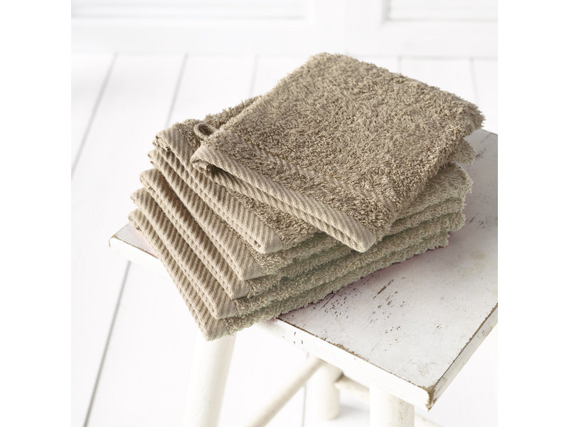 De Witte Lietaer Washcloths Helene Humus 15 x 21 cm - 6 pieces - Cotton