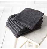 De Witte Lietaer Washcloths Helene Ebony 15 x 21 cm - 6 pieces - Cotton