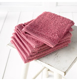 De Witte Lietaer Washcloths Helene Carmine 15 x 21 cm - 6 pieces - Cotton