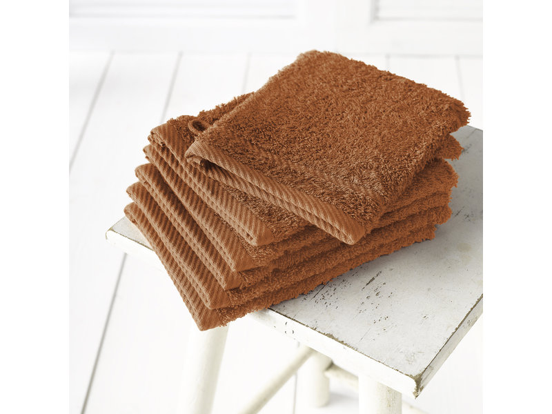 De Witte Lietaer Washandjes Helene Caramel 15 x 21 cm - 6 stuks - Katoen