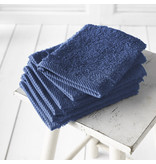 De Witte Lietaer Waschlappen Helene Blue Indigo 15 x 21 cm - 6 Stück - Baumwolle