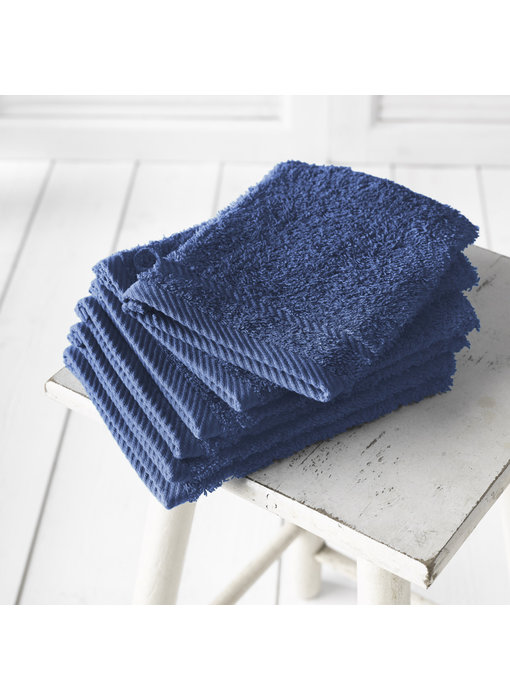 De Witte Lietaer Washandjes Helene Blue Indigo 6 stuks