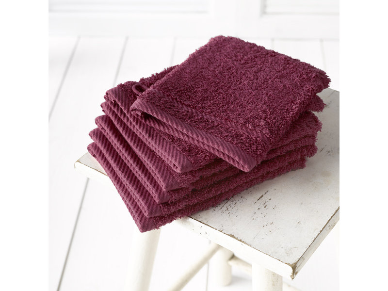 De Witte Lietaer Washandjes Helene Beet Red 15 x 21 cm - 6 stuks - Katoen