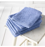 De Witte Lietaer Washandjes Helene Sky Blue 15 x 21 cm - 6 stuks - Katoen