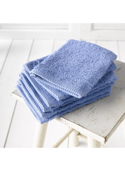 De Witte Lietaer Washcloths Helene Sky Blue 6 pieces