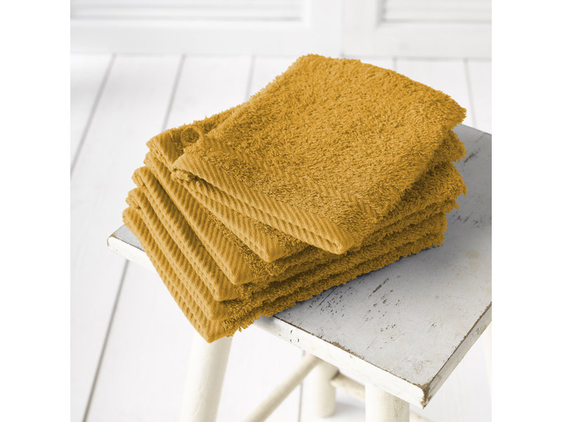 De Witte Lietaer Washcloths Helene Golden Yellow 15 x 21 cm - 6 pieces - Cotton