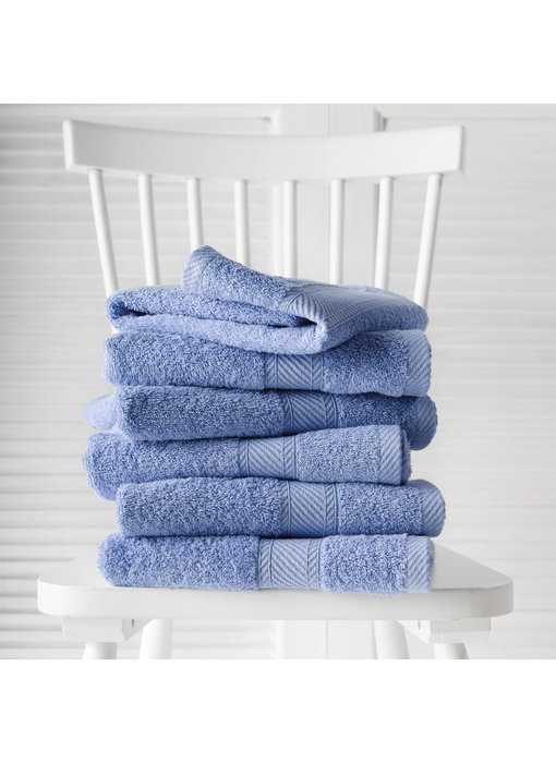 De Witte Lietaer Guest towels Helene Sky Blue 6 pieces