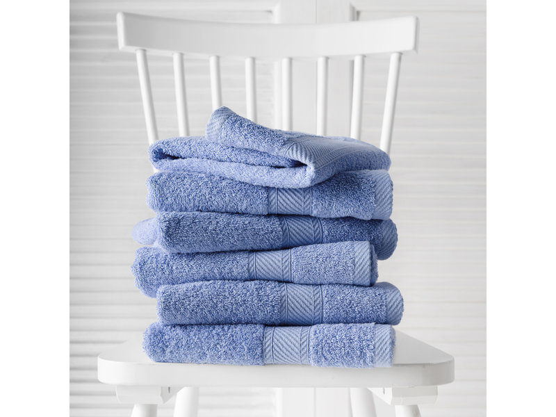 De Witte Lietaer Guest towels Helene Sky Blue 30 x 50 cm - 6 pieces - Cotton