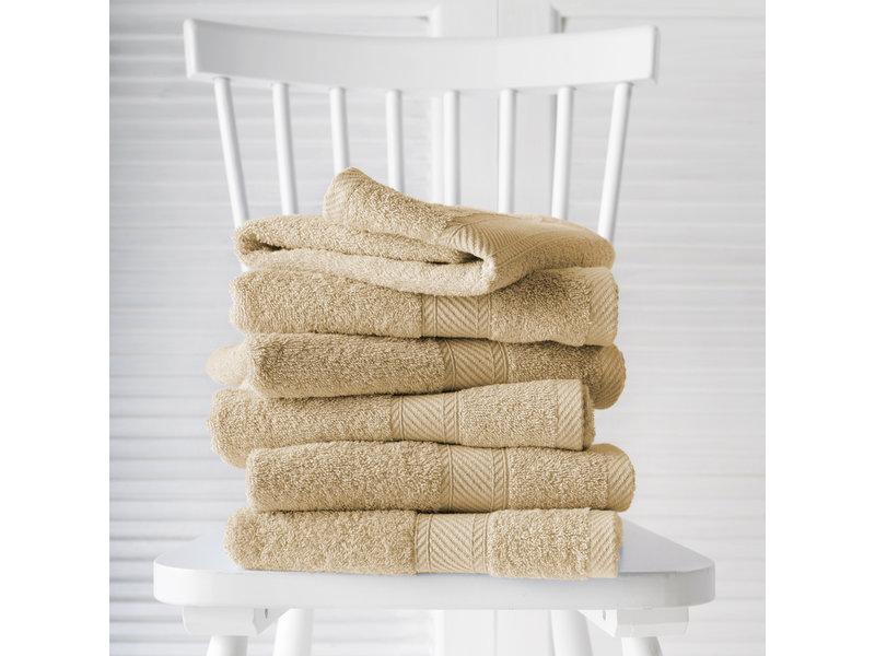 De Witte Lietaer Guest towels Helene Sand 30 x 50 cm - 6 pieces - Cotton