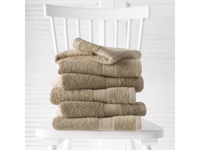 De Witte Lietaer Guest towels Helene Humus 30 x 50 cm - 6 pieces - Cotton