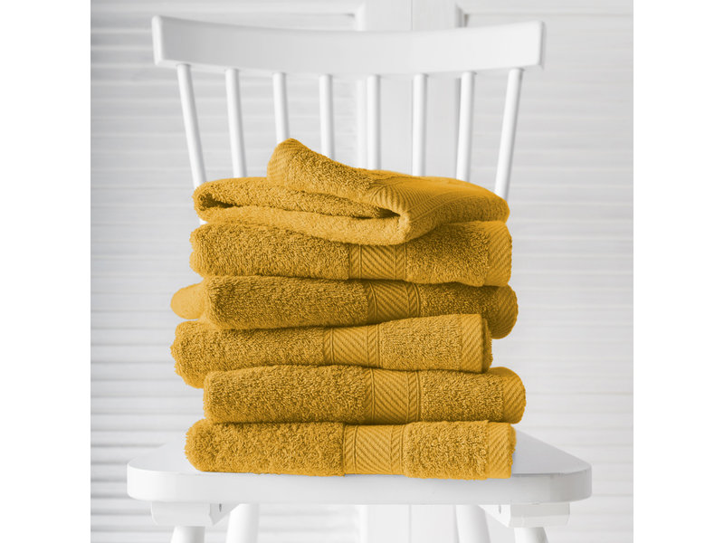 De Witte Lietaer Guest towels Helene Golden Yellow 30 x 50 cm - 6 pieces - Cotton