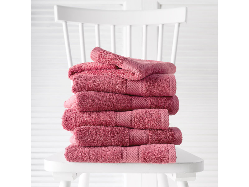 De Witte Lietaer Guest towels Helene Carmine 30 x 50 cm - 6 pieces - Cotton
