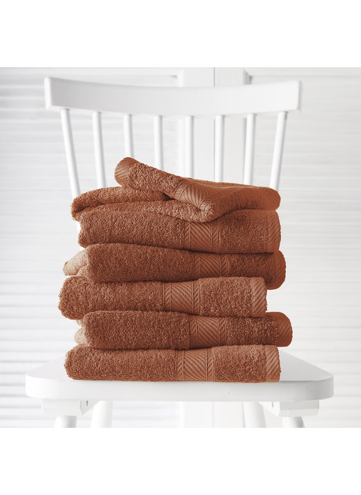 De Witte Lietaer Guest towels Helene Caramel 6 pieces