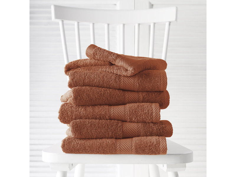 De Witte Lietaer Guest towels Helene Caramel 30 x 50 cm - 6 pieces - Cotton