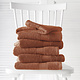 Serviettes invité Hélène Caramel 6 pièces