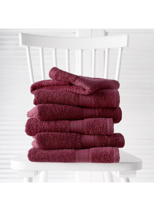 De Witte Lietaer Guest towels Helene Beet Red 6 pieces