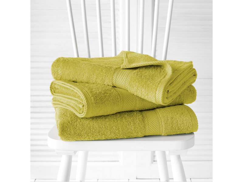 De Witte Lietaer Serviettes de douche Helene Warm Olive 70 x 140 cm - 3 pièces - Coton