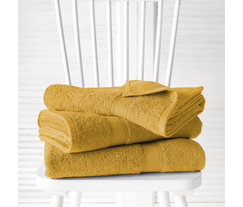 De Witte Lietaer Serviettes de douche Hélène Golden Yellow 3 pièces