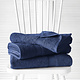 Serviettes de douche Hélène Bleu Indigo 3 pièces