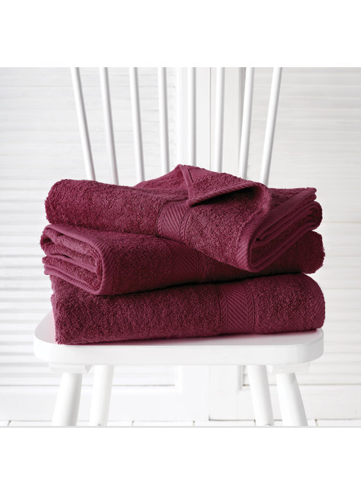 De Witte Lietaer Serviettes de douche Hélène Beet Red 3 pièces