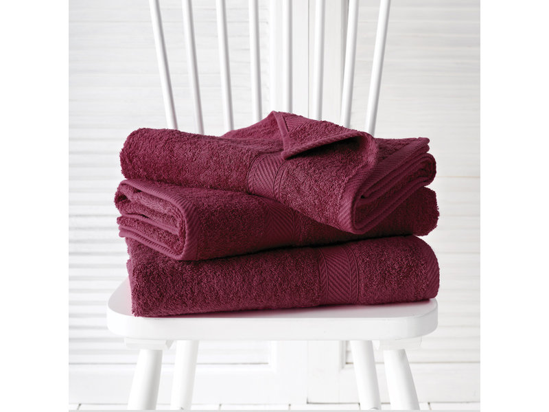 De Witte Lietaer Shower towels Helene Beet Red 70 x 140 cm - 3 pieces - Cotton