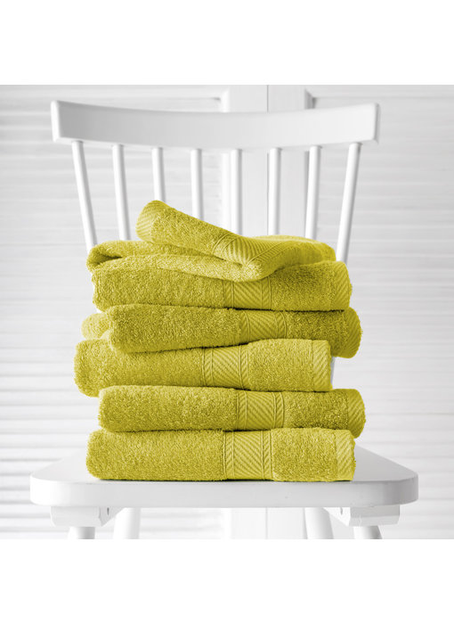 De Witte Lietaer Handdoeken Helene Warm Olive 6 stuks