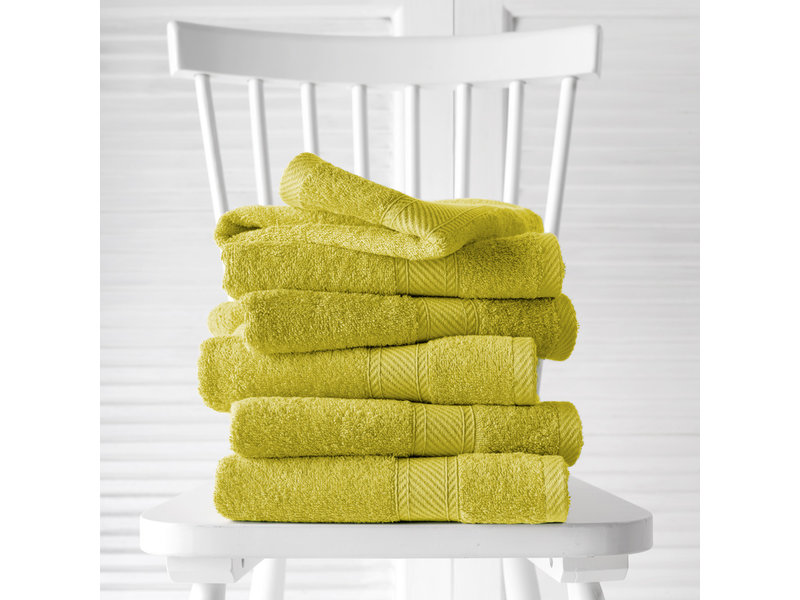 De Witte Lietaer Towels Helene Warm Olive 50 x 100 cm - 6 pieces - Cotton