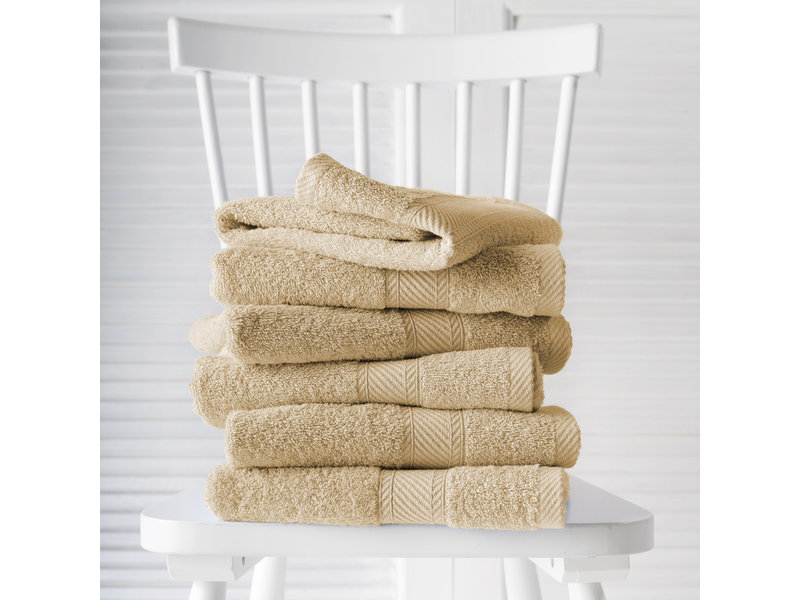De Witte Lietaer Towels Helene Sand 50 x 100 cm - 6 pieces - Cotton