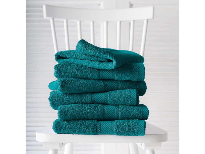 De Witte Lietaer Towels Helene Lake Green 50 x 100 cm - 6 pieces - Cotton