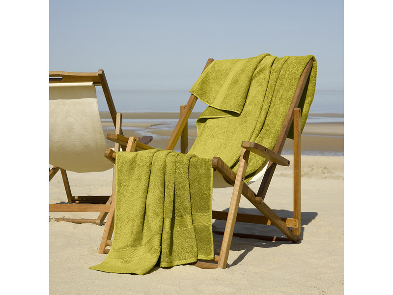 De Witte Lietaer Beach towel Helene Warm Olive 100 x 200 cm - Cotton