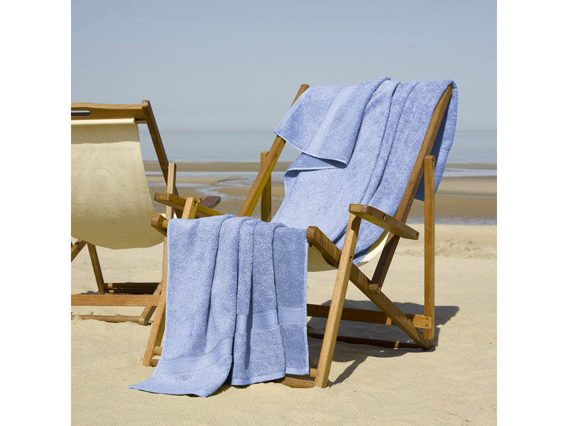 De Witte Lietaer Beach towel Helene Sky Blue 100 x 200 cm - Cotton