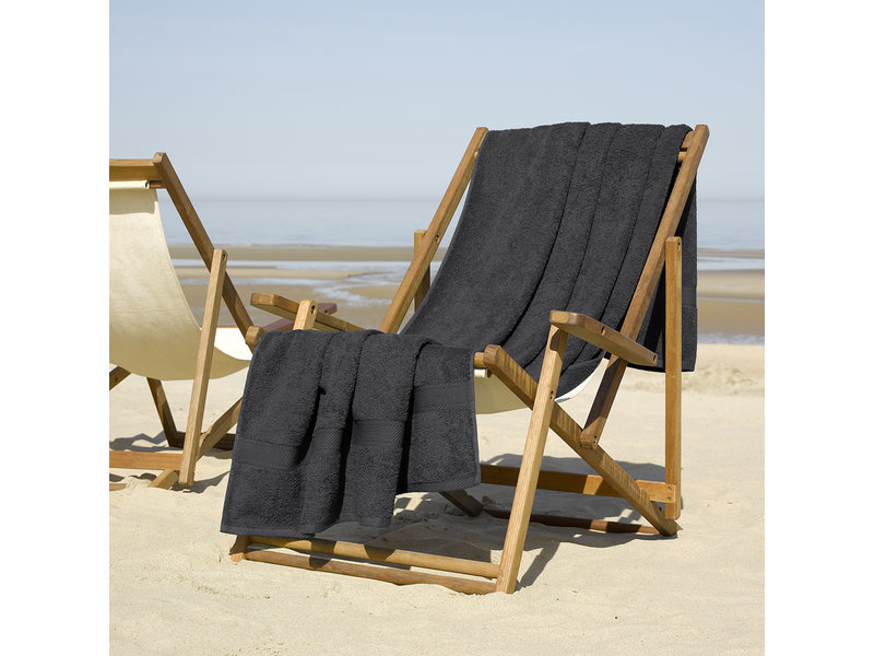 De Witte Lietaer Beach towel Helene Ebony 100 x 200 cm - Cotton