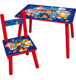 PAW Patrol Table avec chaise, Squad - 41,5 x 60 x 40 + 49,5 x 31,5 x 31 cm - MDF