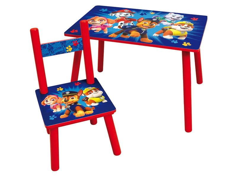 PAW Patrol Tafel met stoeltje, Squad - 41,5 x 60 x 40 + 49,5 x 31,5 x 31 cm - MDF