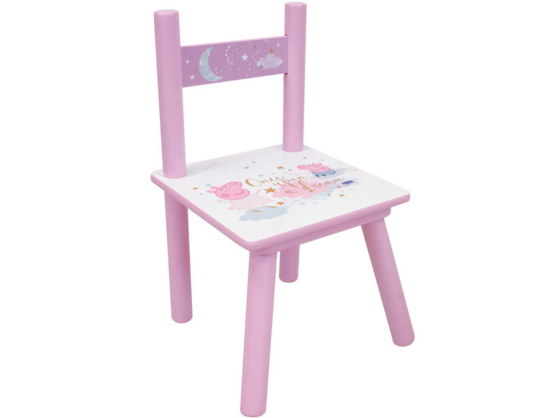 Peppa Pig Tisch mit Stuhl, Dream - 41,5 x 60 x 40 + 49,5 x 31,5 x 31 cm - MDF