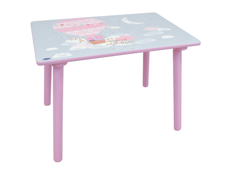 Peppa Pig Tisch mit Stuhl, Dream - 41,5 x 60 x 40 + 49,5 x 31,5 x 31 cm - MDF