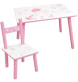 Unicorn Table avec chaise - 41,5 x 60 x 40 + 49,5 x 31,5 x 31 cm - MDF