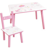 Unicorn Tisch mit Stuhl - 41,5 x 60 x 40 + 49,5 x 31,5 x 31 cm - MDF