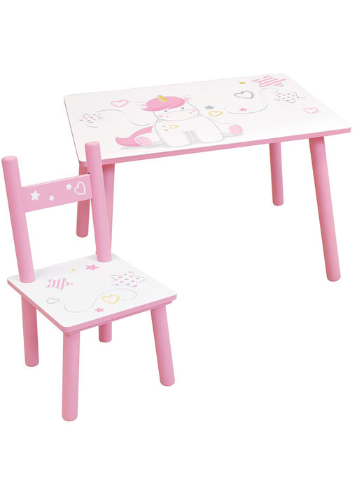 Unicorn Table avec 1 chaise - 2 pièces