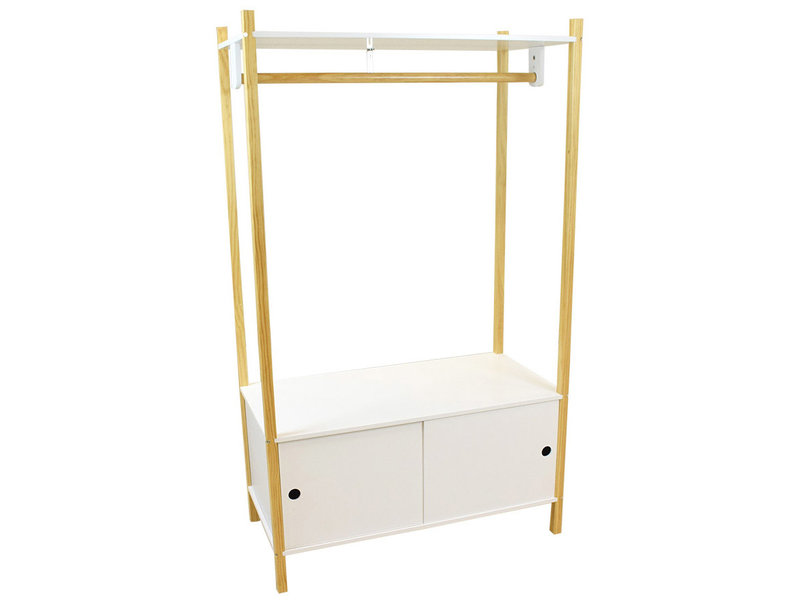 Jemini Garderobekast, Scandiwood - B80  x D40 x H136cm - MDF