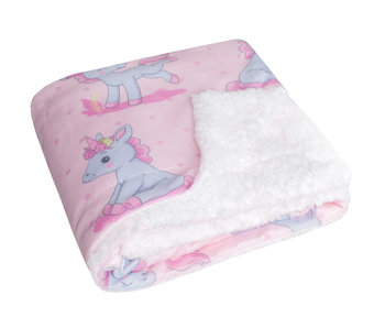 Unicorn Baby-Sherpa-Fleecedecke 80 x 100 cm Polyester