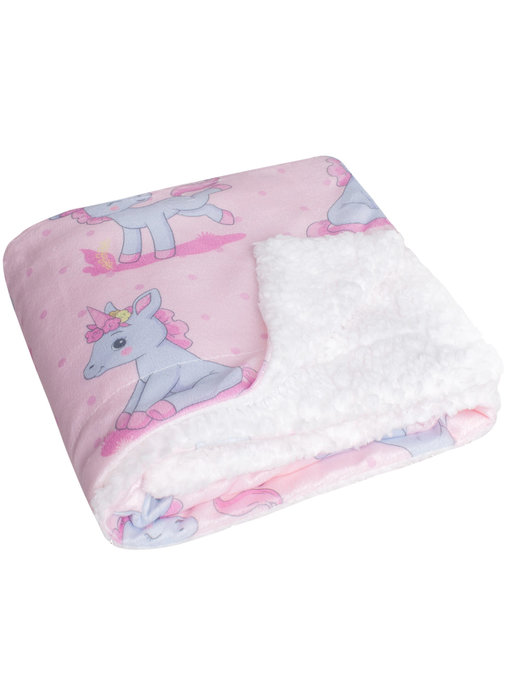 Unicorn Baby-Sherpa-Fleecedecke 80 x 100 cm Polyester