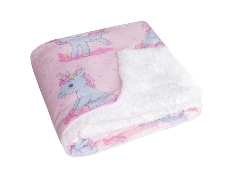 Unicorn Baby Sherpa Fleece deken - 80 x 100 cm - Polyester