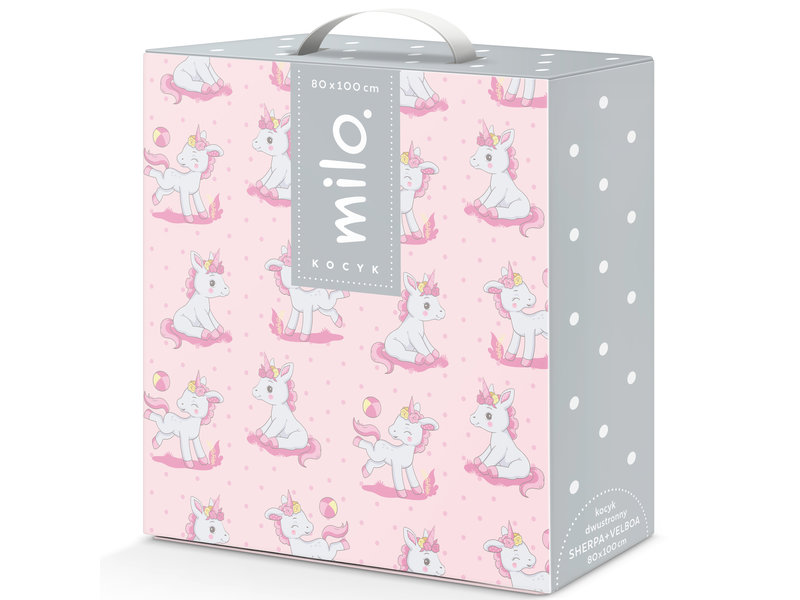 Unicorn Baby Sherpa Fleece blanket - 80 x 100 cm - Polyester