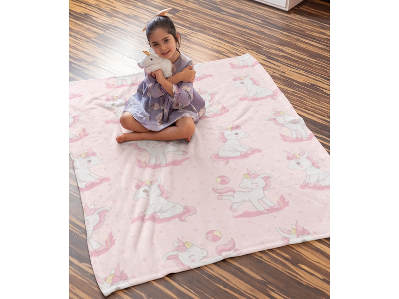 Unicorn Baby Sherpa Fleece blanket - 80 x 100 cm - Polyester