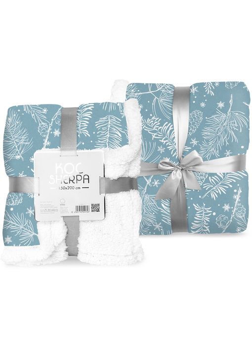 Kerst Sherpa-Fleecedecke Winter 150 x 200 cm