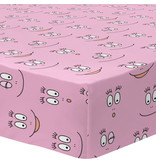 Barbapapa Fitted sheet, Pink - Single - 90 x 200 cm - Cotton