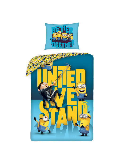 Minions Dekbedovertrek United We Stand 140 x 200 cm + 70 x 90 cm Katoen